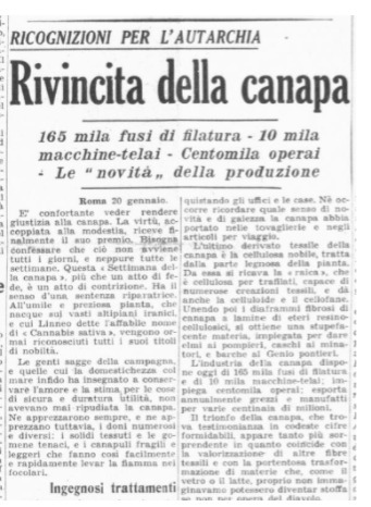 Corriere Della Sera Canapa